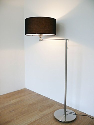 Design Stehleuchte mit schwarzem Lampenschirm, 164 cm, Kaja FL, 10262 - 3