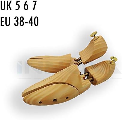Conexus Trading Pair of Wooden Shoe Trees Stretcher 6-10 UK/36-45 EU (3-5 UK/36-38 EU)