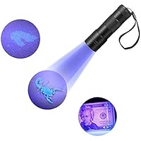 Refoss UV Taschenlampe, Haustier Urin u. Flecken-Detektor, Skorpion-Jagd-Licht, 12 LED ultraviolettes Licht-Schwarz