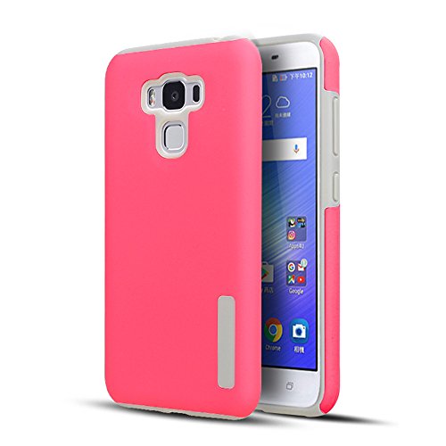 Asus ZenFone 3 Max ZC553KL Funda  Funda Protectora del H  brido de Doble Capa en Duro PC   TPU Silicona Absorci  n de Impacto y Anti-Ara  azos para Asus ZenFone 3 Max ZC553KL 5 5  2016  Magenta