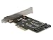 Produktbild DELOCK PCI Express x4 Karte > 1 x Intern M.2 Key B + 1 x Intern NVMe M.2 Key M – Low Profile Form Faktor