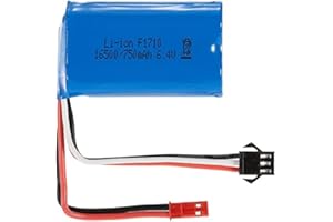YUNIQUE GREEN-CLEAN-POWER Batería Lipo 6.4V 750mAh - Compatible con WLToys K989, dji Tello, Autos RC A959-A A969-A A979-A K929-A, Camión 16500 - Alto Rendimiento, Azul | 55x17x33 mm - 47 Gr