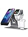 Produktbild Bestand [3 in 1 Ständer aus Aluminum für Apple iwatch, Airpods Ladestation, drahtlose Qi-Schnellladestation für iPhone X/ 8 Plus /8/ BZW. Samsung S8 und andere Qi-fähigen Geräten (Grau)