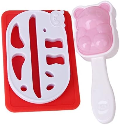 Veroda Panda Shape Sushi Rice Ball Mold Onigiri Mould with Nori Punch