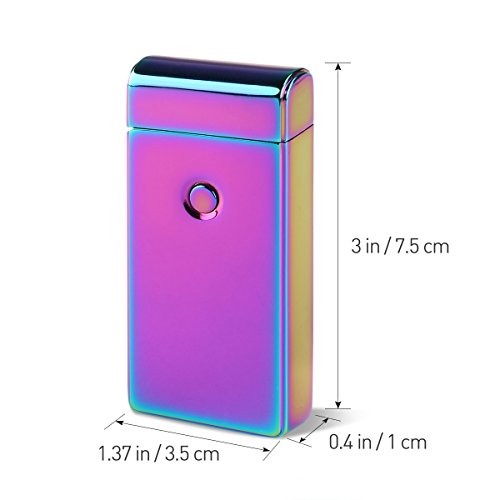 UEETEK Elektrische Akku leichter Dual Arc flammenlose USB winddicht Zigarettenanzünder (bunt) - 4