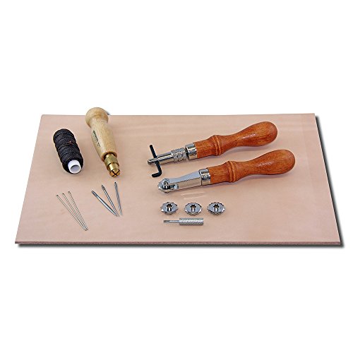 Leder Nähen Starter Set I, Leder Werkzeug (16 teilig) - 2