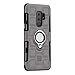 Produktbild Baluue Schutzhülle Telefon Case Magnetic Car Montage Telefonabdeckung mit Fingerring Halter Scratch-Resistan Shockproof Phone Shell für Samsung Galaxy S9 + (Grau)