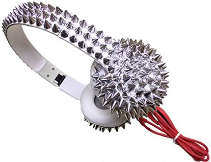 blingustyle new design Spike Fashion Ear-Cup headphone Bling spikes silver, mic , on/off (pause/play), deep bass founctions .