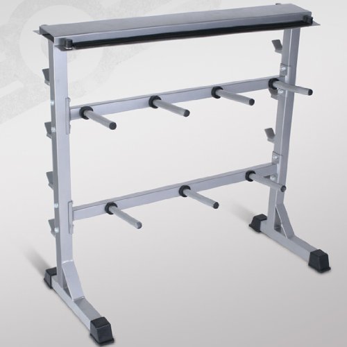 Physionics Hantelablage Hantelständer für Langhanteln und Gewichtsscheiben ca. 100/95/47 cm, 300 kg (Maximal Belastbarkeit), rutschfest - 4