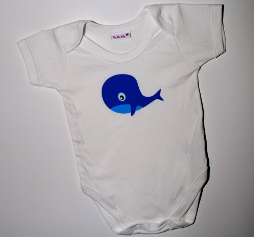 To.Be.Me Short Sleeve Gorgeous Whale Babygrow (3-6 Months)