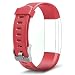 Produktbild Juboury Smart Bracelet Ersatzbänder Fitness Tracker Verstellbarer Ersatzband Silikon Ersatz Straps Armband Uhrenarmband Ersatz-Zubehör Sport Armband(Rot)