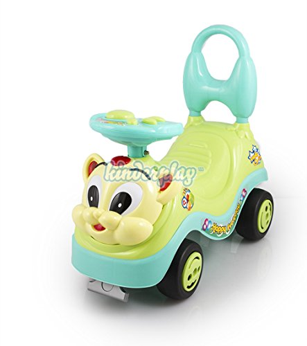KP1196Z RIDE ON PUSH ALONG CAR VEHICLE WALKER WHEELER GREEN FIRST STEPS