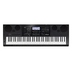 Casio WK7600 76-Key Workstation Keyboard with Power Supply (Black)