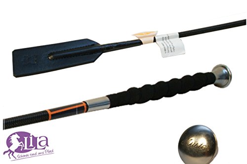 Preisvergleich Produktbild Springgerte Döbert schwarz Textilvelours-Haftgriff mit Namensgravur