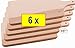 Produktbild 6x Raclette-Brettchen,Pizza-Brett,Bruschetta-,Fonduebrett, Picknick Bruschetta- und Servierbrett - Käseplatte, unbehandelt, Picknick Holzbrett, Steakteller und Schinkenbretter rustikal, Buffetplatten aus Holz, Buffet Platte, natur, Maße viereckig je ca. 42 cm x 20 cm als Servierbrett