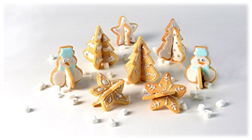 Ausstechformen – 3D-Modellogic Ausstecher auf Karte Weihnachten Starter-Set mit 8 Teile Fondant Auswerfer Stempel Ausstechform aus Edelstahl - 5