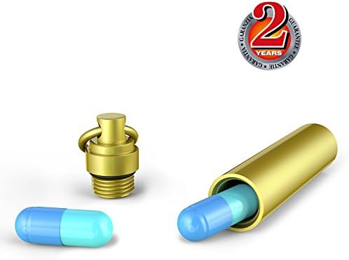 Outmate Mini Waterproof Pill Holder Plus 3 Spare O-rings-H62 Brass EDC Tools