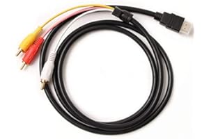 Yiany Câble HDMI vers RCA, 1080P HDMI mâle vers 3 RCA Audio Vidéo Câble Adaptateur convertisseur de Composants AV pour TV HDTV DVD - 1,5 m