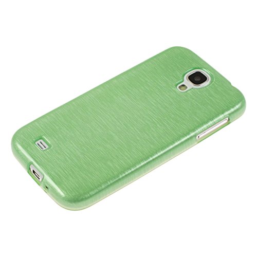 PhoneNatic Case para Samsung Galaxy S4  Funda Silicona Verde Brushed Cover Galaxy S4  Funda Case
