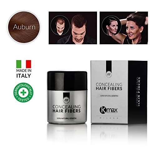 Kmax Keratin Cheveux Fibre 12 Gr. Taille Compactage Des Compresseur De Les En Vrac, Couleur:Auburn