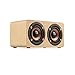 Produktbild YuStar Bluetooth-Lautsprecher aus Holz, 10 W, Dual-Lautsprecher, stoßfest, Super Bass, Hi-Fi-Sound, Stereo, USB, kabellos, Bluetooth-Lautsprecher, Freisprechfunktion 150 * 85 * 75mm gelb