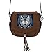 Produktbild Lunar Wolf Suede-Effekt Schultertasche braun - The World of 3D