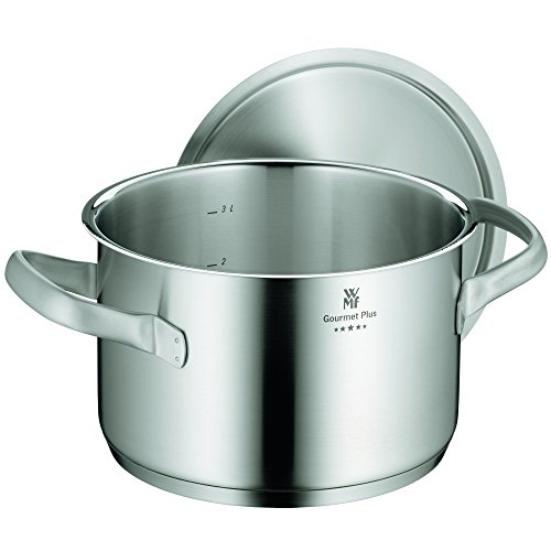 WMF Kochtopf hoch Ø 20 cm ca. 3,9l Gourmet Plus Innenskalierung Dampföffnung Made in Germany Hohlgriffe Metalldeckel Cromargan Edelstahl mattiert induktionsgeeignet spülmaschinengeeignet - 5