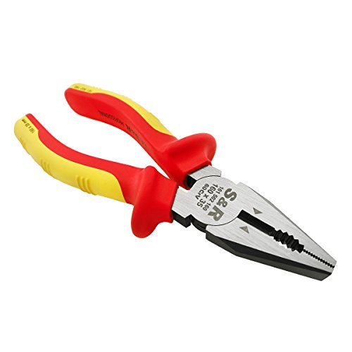 S&R VDE-Kombizange 160mm Universalzange , Backen 35 mm, VDE geprüft Serie 1000V - 6