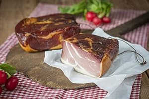 AMMERLÄNDER SCHINKENDIELE Geräucherter Schinkenspeck | Ca. 500g Stück | Herzhafter Speck mit rauchigem Aroma | Perfekt zum Verfeinern von Gerichten und Snacks