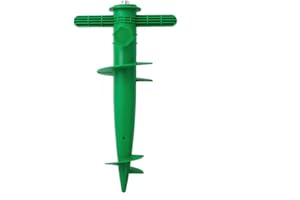 EASYLIFE LIFESTYLE SOLUTIONS Easylife Screw-In Umbrella Anchor - Fits Poles 2-3cm in Diameter. Beach Umbrella Sand Anchor - Twists into Sand, Grass or Soil (30cm depth). Outdoor Garden Parasol Ground Anchor - Fully Guaranteed