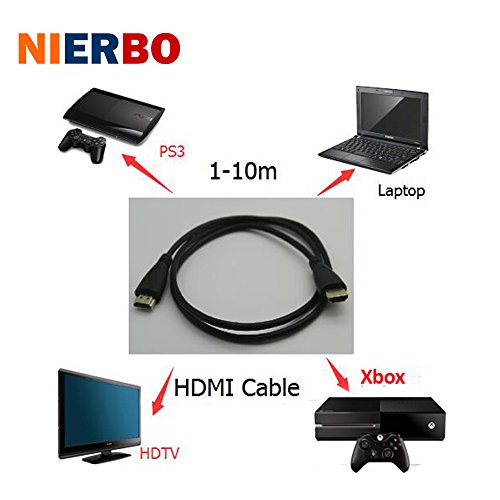 NIERBO HDMI 1M A-Stecker auf HDMI C-Stecker 1 M HDMI High Speed Kabel mit Ethernet - 4