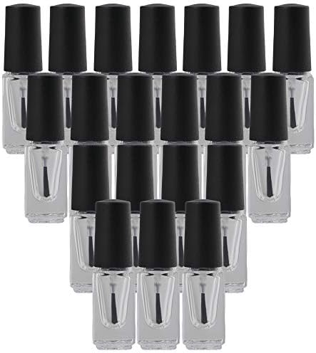 20PCS 5ML Empty Nail Polish Clear Bottles with Brush Cap (3ml)