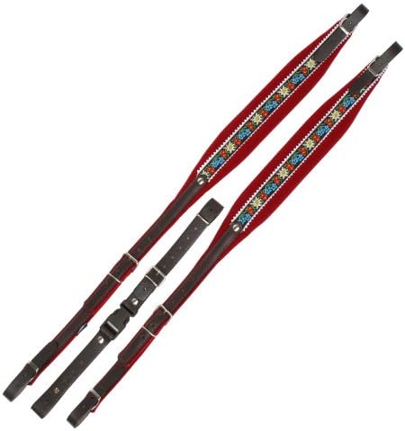 Alpenklang Accordion Straps Edelweiss/Red For 3-Row Accordions