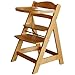 Bebehut New Wooden Highchair with EXTRA LARGE Food Tray Including Padded Cushion