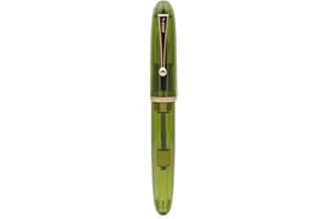 CZXWYST JINHAO DADAO 9019 Fountain Pen Acrylic Ink Pen with Ink Converter (Fine Nib, Transparent Olive Green)
