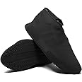 BUYERZONE Waterproof Shoe Covers Reusable Silicone Cover Shoes Anti Slip Washable Rain Boots, Overshoes Protectors for Outdoor,Garden