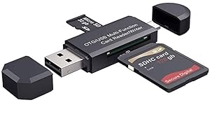ZEEPIN Adaptateur de Lecteur de Cartes Micro USB OTG USB 2.0 SD/Micro SD - Connecteur Standard pour Smartphones et tablettes avec Fonction OTG pour SDXC, SDHC, MMC, RS-MMC, Micro SDXC, Micro SDHC, UHS-I