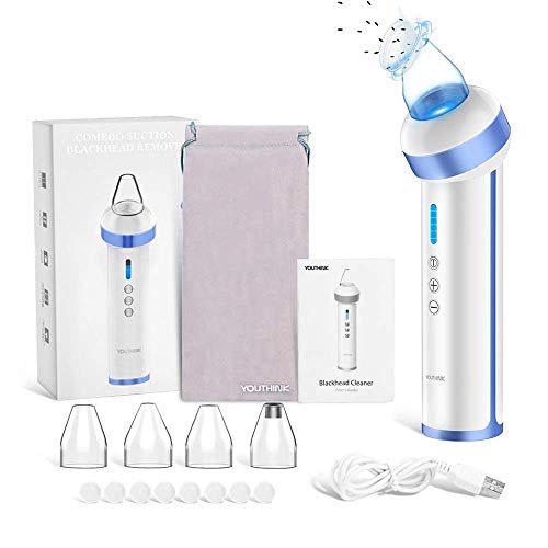 Preisvergleich Produktbild Mitesserentferner Elektrisch Vakuum Nase Mitesser Entferner USB Wiederaufladbare Sauger Akne Porenreiniger Blackhead Remover mit 4 Austauschbaren Reinigungsaufstzen LED Anzeige