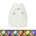 Produktbild LED Nachtlicht, Aohro Kinder Silikon LED Nachtlicht mit 7 Farben , USB aufladbar Touch Sensor LED Nachttischlampe für Babys Zimmer, Schlafzimmer Wohnzimmer ,Glücks Katze (Fortune Cat)