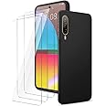 LYZXMY Cover per HTC Desire 22 Pro (6,6"), colore nero + 3 pellicole protettive in vetro temperato, morbido silicone TPU, dur