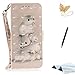 Produktbild TOUCASA Huawei P20 Lite Handyhülle,Huawei P20 Lite Hülle, Brieftasche Flip PU Leder Kartenfächer 3D Glitter Surface Hidden Magnetic Closure Life Time Warranty für Huawei P20 Lite(Baby Hamster)