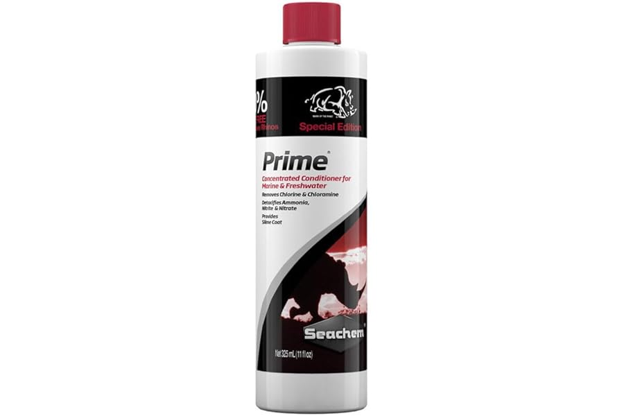 Seachem Prime 325ml - Aquarium Water Conditioner, Fish Tank Maintenance, Aquarium Setup & Maintenance, 325g