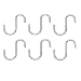 Klaxon Stainless Steel S-Hook Set (Silver, Pack of 6) RS.136.00