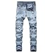 Produktbild Geili Jeans Hose Herren Destroyed Used Look Wasserwäsche Lang Straight Jeanshose Männer Slim Fit Stretch Jeans Freizeithose Große Größen Denim Hosen Pants Cargohose