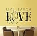 Produktbild xlei Wandaufkleber Live Laugh Love Kunst Wort Wandaufkleber Für Kinderzimmer Wohnkultur DIY Kreative Tapete Kunst Decals Nursery Home Decoration90X58Cm