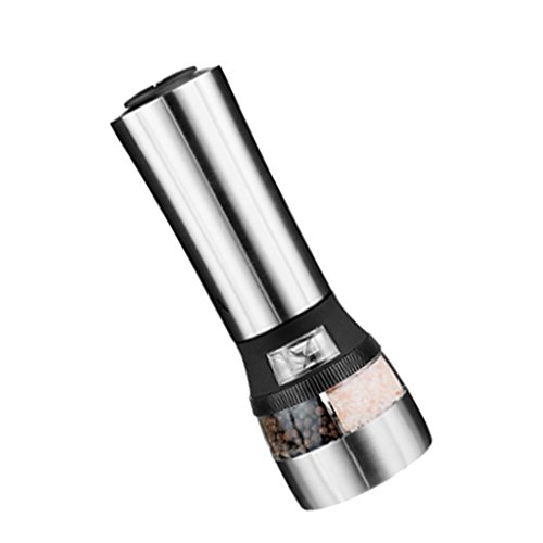 MagiDeal Salz und Pfeffermühle, Elektrische Gewürzmühle aus Edelstahl - 3