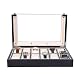 Produktbild TQ GJR-L Uhrenbox-Organizer aus massivem Holz mit Glasaufsatz von Case Elegance,12slots
