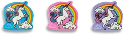 12 Pink Purple &amp; Blue UNICORN Erasers Party Bag Fillers