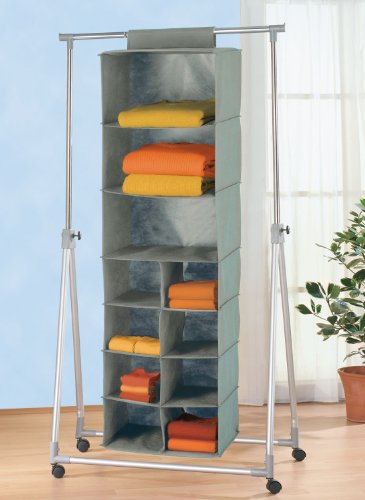 WENKO 4374110100 Wäschesortierer Libertà – 11 Fächer, 100% Polypropylen, 36 x 123 x 29 cm, Grau - 2