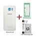 Produktbild iTG® PREMIUM Akkudeckel Reparatur-Set für Samsung Galaxy S6 Weiss (White Pearl) - Rückseite Batterieabdeckung Back-Cover für Modell SM-G920F + Vorgeschnittene 3M Klebefolie und iTG® Werkzeug-Set